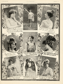 Vin Désiles 1906 Actresses, Cécile Sorel, Photo Reutlinger