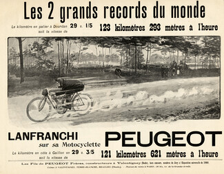 Peugeot (Motorcycles) 1904 Lanfranchi, Speed record