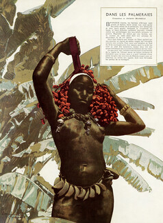 Jacques Majorelle 1935 ''Dans les palmeraies'' African Nude