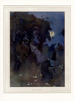 Edmund Dulac 1910 "Fantoches", Fêtes Galantes (Verlaine)