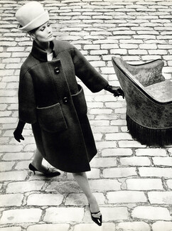 Roberto Capucci 1962 Manteau en lainage, Photo de Vassal