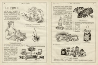 Les Etrennes 1891 Lenthéric, Atyche (bijou parfumant), Orkidée, Henry A La Pensée, Pihan