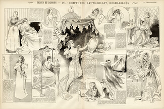 Coiffures, Sauts-de-lit, Deshabillés 1891 Hairstyles, Nightdresses, Ferdinand Bac