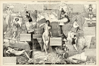 Naïades Parisiennes 1891 Nudes, Bathing Beauties, Swimwear, H. Gray