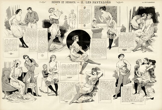 Dessus et Dessous, Les Pantalons 1891 Lingerie, Ferdinand Bac