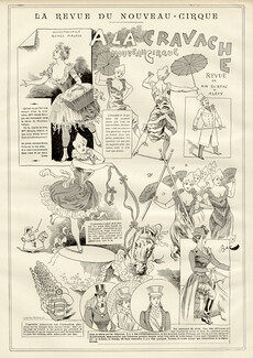 La Revue du Nouveau Cirque 1890 A La Cravache, Circus, Clowness, Renée Maupin, Ferdinand Bac