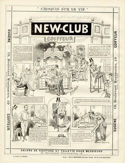 Eugène 1890 Hairdresser for men, New Club Coiffeur