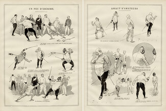 Un Peu d'Escrime 1891 Fencing, by Frédéric Régamey