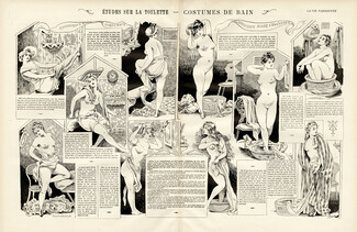 Costumes de Bain 1890 Bathing Beauty, Nude, Ferdinand Bac