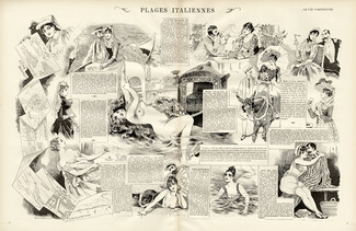 Plages Italiennes 1890 Italia, Pegli, Livourne, Viareggio, Lac de Côme, Venise, Recoaro, Rimini... Ferdinand Bac