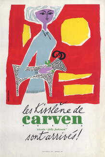 Jean Colin 1957 Les Kisslene de Carven, Poster Art, Lithography Mourlot