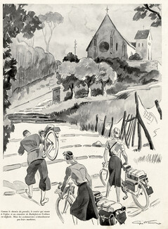 Cyclotourisme 1941, 1941 - Geo Ham, Bicycle Tourism, Dourdan, Rochefort en Yvelines, Text by François Toché, 6 pages
