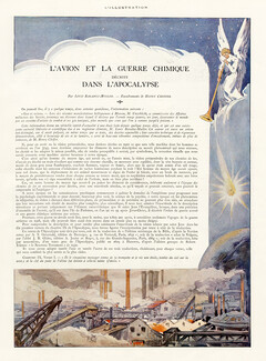 L'Avion et la Guerre Chimique Dans l'Apocalypse, 1928 - Henry Cheffer, Chemical war, Text by Louis Baraduc-Muller, 4 pages