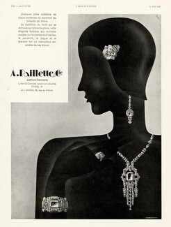 Paillette & Co. 1930 Necklace, Brooch, Art Deco