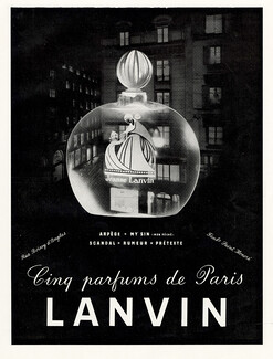 Lanvin (Perfumes) 1938 Cinq Parfums de Paris, Store Shop