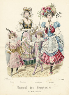 Journal des Demoiselles 1899 N°5188 Crispin, Hollandaise, Berger Watteau, Bergère, Deferneville, B.C.