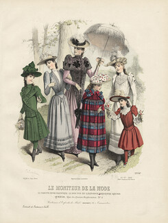Le Moniteur de la Mode 1890 N°2604E Costumes d'Enfants de Barbey