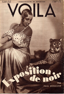 Exposition de noir, 1933 - Josephine Baker and Chiquita Photo Teddy Piaz, Texte par Paul Bringuier, 3 pages