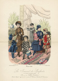 Le Journal des Enfants - Février 1883 Children Costumes, Easter, Huard-Alice Huard