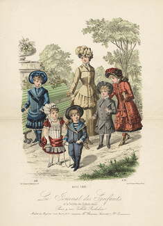 Le Journal des Enfants - Avril 1883 Children Costumes, Alice Huard