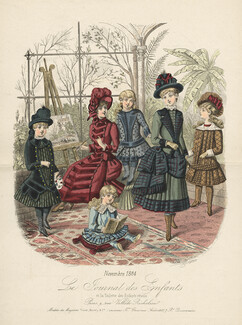Le Journal des Enfants - Novembre 1884 Children Costumes, Painter, Huard-Alice Dupin