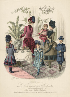 Le Journal des Enfants - Décembre 1884 Children Costumes, Huard-Alice Dupin
