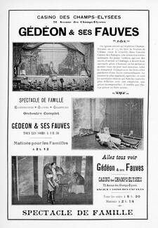 Casino des Champs Elysées 1904 Gédéon & ses Fauves, Circus, Lions