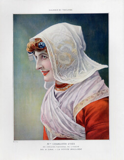 Charlotte Lysès 1908 as Lisbeth, "La Petite Hollande", Odéon