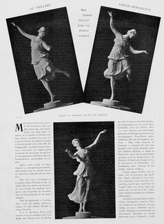 Miss Isadora Duncan dans ses Danses antiques, 1903 - Biographie, Statuettes du Professeur Walter Schott, Texte par Edmond Stoullig, 2 pages