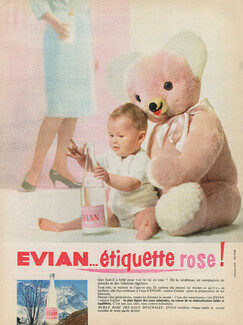 Evian (Water) 1961 Ours en peluche, Children, Baby