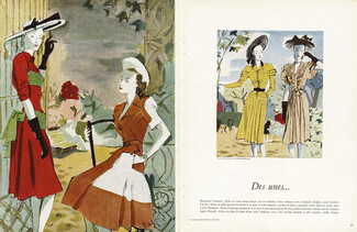 André Delfau 1946 Madeleine Vramant, Carven, Lucile Manguin, Agnès-drecoll, Summer Dresses