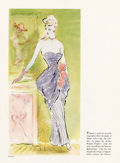 Paquin 1947 Evening Gown, Roger Descombes