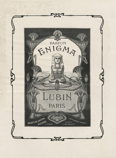 Lubin (Perfumes) 1906 Enigma, Sphinx, Egypt