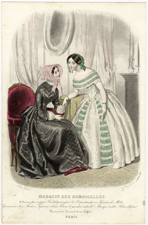 Magasin des Demoiselles 25 Février 1850, Anaïs Toudouze, Toilettes de ville, de soirée (taffetas)