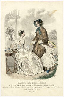 Magasin des Demoiselles 25 Juillet 1850, Anaïs Toudouze, Toilettes de dame, de promenade, de petite fille