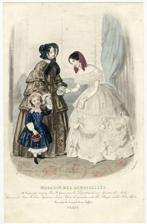 Magasin des Demoiselles 25 Novembre 1850 Héloïse Leloir, Toilettes de promenade, de bal, petite fille
