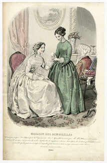 Magasin des Demoiselles 25 Mars 1851, Anaïs Toudouze, Toilettes de mariée, d'intérieur