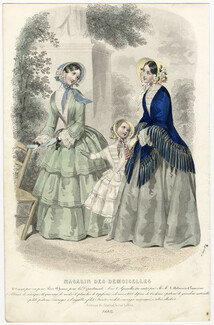 Magasin des Demoiselles 25 Juin 1851, Anaïs Toudouze, Toilettes de promenade, Costume de petite fille