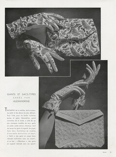 Alexandrine (Gloves) 1937 Handbag, Embroidery