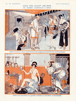 Joseph Kuhn-Régnier 1922 "Dans les Coulisses, La grande Vedette" Avant Molière, Aristophane à Athènes
