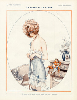 Maurice Millière 1922 La Femme et le Pantin, Pulcinella