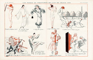 René Préjelan 1922 Les Modes de Printemps, Jazz Band, Dogs, Soccer, Dance, Nude