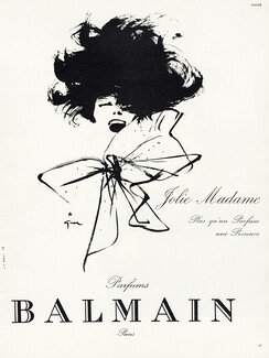 Pierre Balmain (Perfumes) 1965 Jolie Madame René Gruau