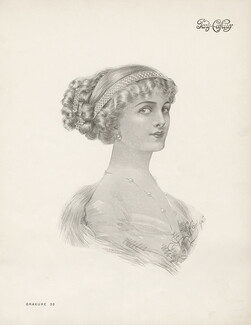 Paris-Coiffures (Hairstyle) 1911 Gladys, Wig