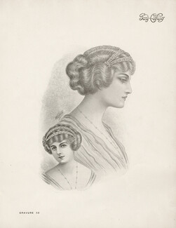 Paris-Coiffures (Hairstyle) 1911 Westfield, Wig, Diadème