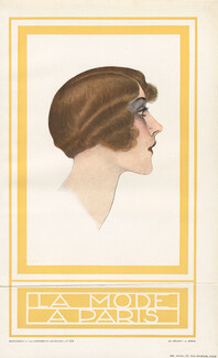 La Mode à Paris (Hairstyle) 1930 Claude, Portrait