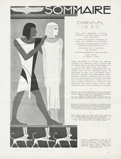 Egypte & Assyrie, Carnaval 1930 Sommaire