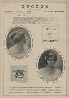 Decoux (Hairstyle) 1908 Wig, Diadème, Photo Henri Manuel