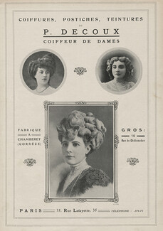 Decoux (Hairstyle) 1907 Wig, Photo Félix