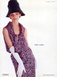 Pierre Cardin (Couture) 1960 Photo Guy Arsac, Bianchini Férier